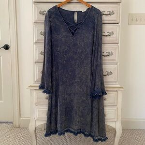Vici Blue Long Sleeve Dress